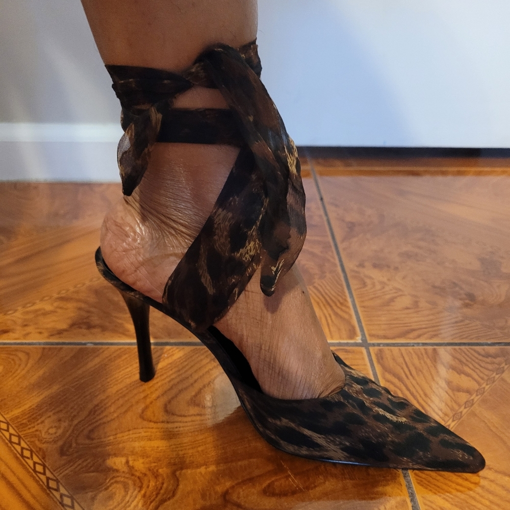 Nine West cheetah print heels